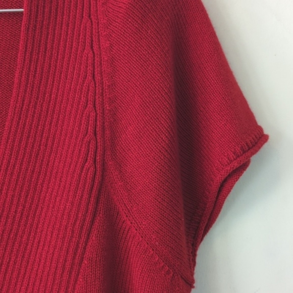 Coldwater Creek Red Sweater with Cap Sleeves - Picture 7 of 16